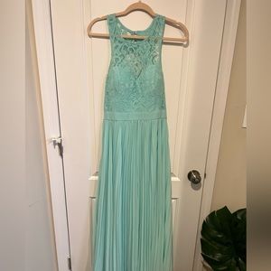 Bariano Australia lace pleated chiffon gown/bridesmaid dress